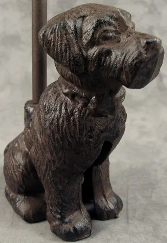 SITTING DOG Cast Iron DOOR PORTER DOORSTOP ~DECORATIVE CARRY HANDLE~