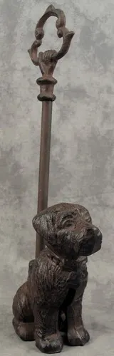 SITTING DOG Cast Iron DOOR PORTER DOORSTOP ~DECORATIVE CARRY HANDLE~