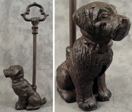 SITTING DOG Cast Iron DOOR PORTER DOORSTOP ~DECORATIVE CARRY HANDLE~