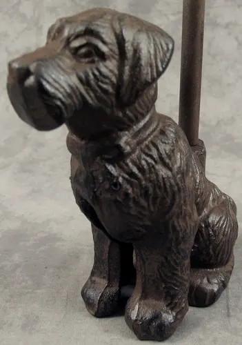 SITTING DOG Cast Iron DOOR PORTER DOORSTOP ~DECORATIVE CARRY HANDLE~