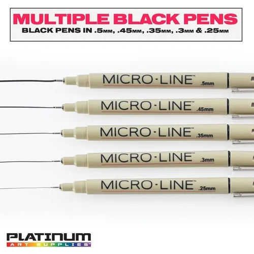 SET OF 16 Premium Micro-Line Ultra Fine Point Ink Pens Archival Ink