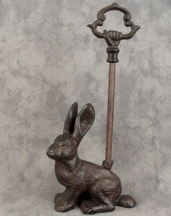 SITTING DOG Cast Iron DOOR PORTER DOORSTOP ~DECORATIVE CARRY HANDLE~